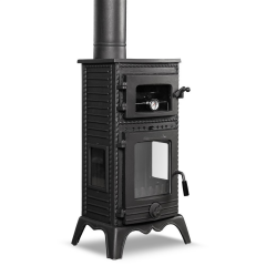 Dorello 3 Tarafı Camlı Fırınlı Pik Döküm Soba DRL-054