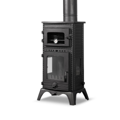 Dorello 3 Tarafı Camlı Fırınlı Pik Döküm Soba DRL-054
