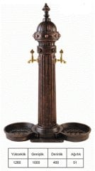 Dış mekân dekoratif çeşme - Döküm gövde - Dayanıklı kaplama - Musluk hariç - Dorello