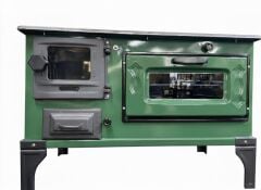 Dorello Döküm Fırınlı Kuzine Soba Yeşil Renk Soba Model 44
