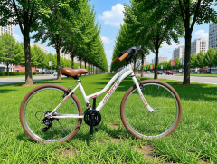 DORELLO 26 Jant 21 Vites SHIMANO Aktarıcılı Bisiklet – Kahverengi Tekerlek ve Elcik Beyaz