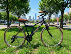 DORELLO 26 Jant 21 Vites SHIMANO Aktarıcılı Bisiklet – Kahverengi Tekerlek ve Elcik Siyah