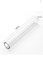 Dorello Füze Sobası Camı 120 cm Baca Camı 10 cm Çap Isıya Dayanıklı Şeffaf Soba Camı