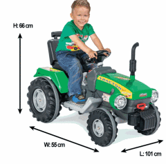 Super 12V Akülü Traktör Yeşil pilsan akülü 05 210 model