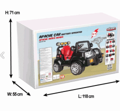 Apache 12V Akülü Araba 05 203 model Pilsan akülü siyah akülü