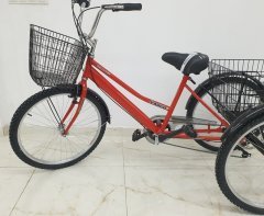 Kırmızı Cargo Dorello bisiklet 2960 3 TEKERLI KARGO SEPETLİ YÜK BİSİKLETİ Pazar bisikleti