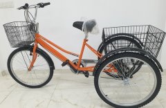 Turuncu Cargo Dorello bisiklet 2960 3 TEKERLI KARGO SEPETLİ YÜK BİSİKLETİ Pazar bisikleti turuncu model