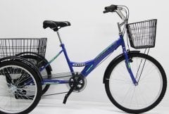 20 jant mavi Cargo Dorello bisiklet 2060 3 TEKERLI KARGO SEPETLİ YÜK BİSİKLETİ Pazar bisikleti mavi model 20 jant