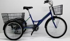 20 jant mavi Cargo Dorello bisiklet 2060 3 TEKERLI KARGO SEPETLİ YÜK BİSİKLETİ Pazar bisikleti mavi model 20 jant