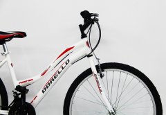 26 jant bisiklet dorello bisiklet beyaz kırmızı sticker bayan kadro bisiklet lady model beyaz lady