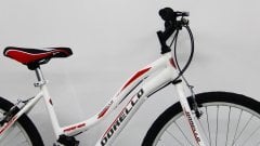 26 jant bisiklet dorello bisiklet beyaz kırmızı sticker bayan kadro bisiklet lady model beyaz lady