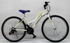 26 jant bisiklet dorello bisiklet beyaz sarı sticker bayan kadro bisiklet lady model beyaz lady