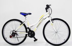 26 jant bisiklet dorello bisiklet beyaz sarı sticker bayan kadro bisiklet lady model beyaz lady