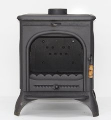 Cast iron stove, kitchen stove, glass-fronted stove, MF108 model kitchen stove.