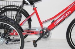 kırmızı cargo bisikleti pazar bisikleti elektrikli bisiklet