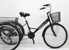 siyah Pazar Bisikleti Dorello Cargo Bisikleti 2960 model imalattan  26 jant 21 vites