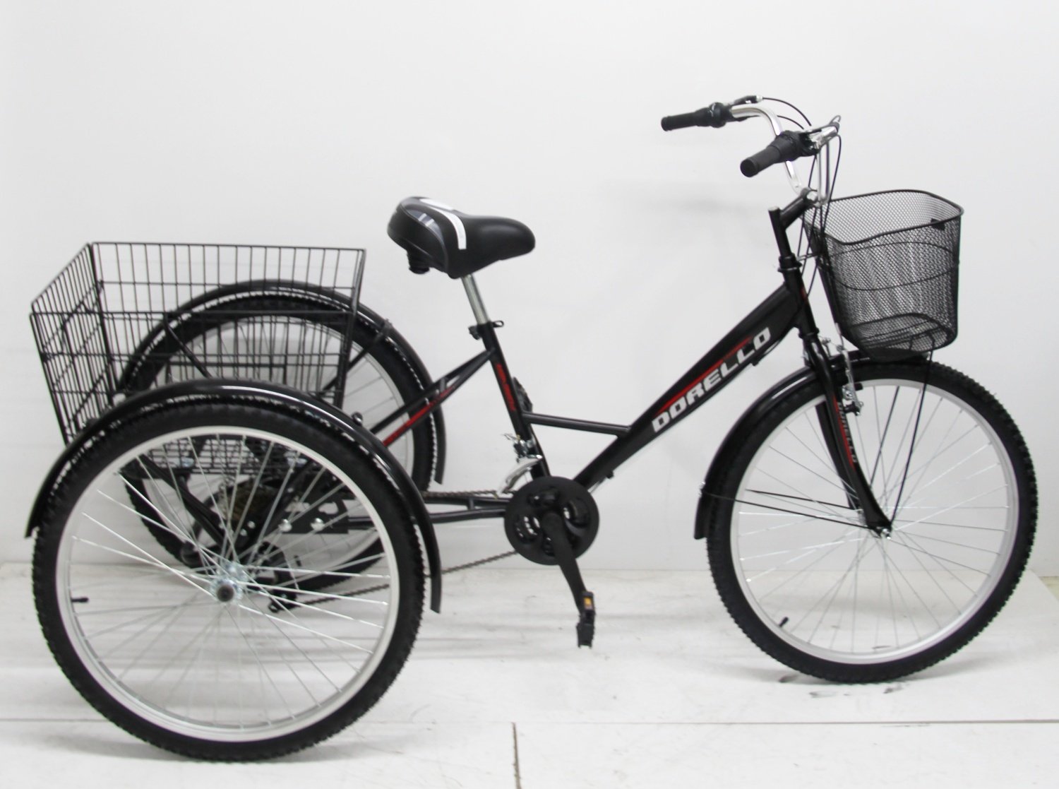 siyah Pazar Bisikleti Dorello Cargo Bisikleti 2960 model imalattan  26 jant 21 vites