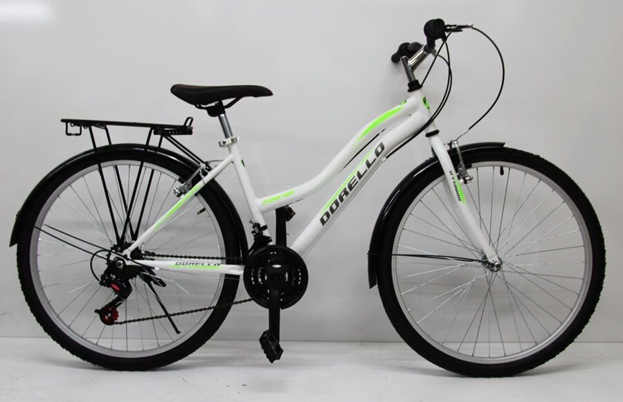 2650 model beyaz yeşil bisiklet DORELLO BİSİKLET