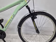 Dorello bisiklet 2641 önden amortisörlü turkuaz bisiklet çamurluklu model