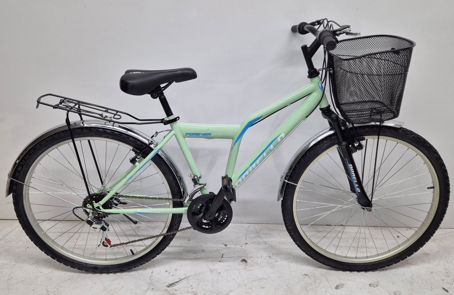 Dorello bisiklet 2641 önden amortisörlü turkuaz bisiklet çamurluklu  d kadro