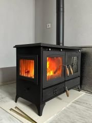 yandan camlı Kuzine soba camlı şömine soba Dorello kuzine mf014 model yandan camlı