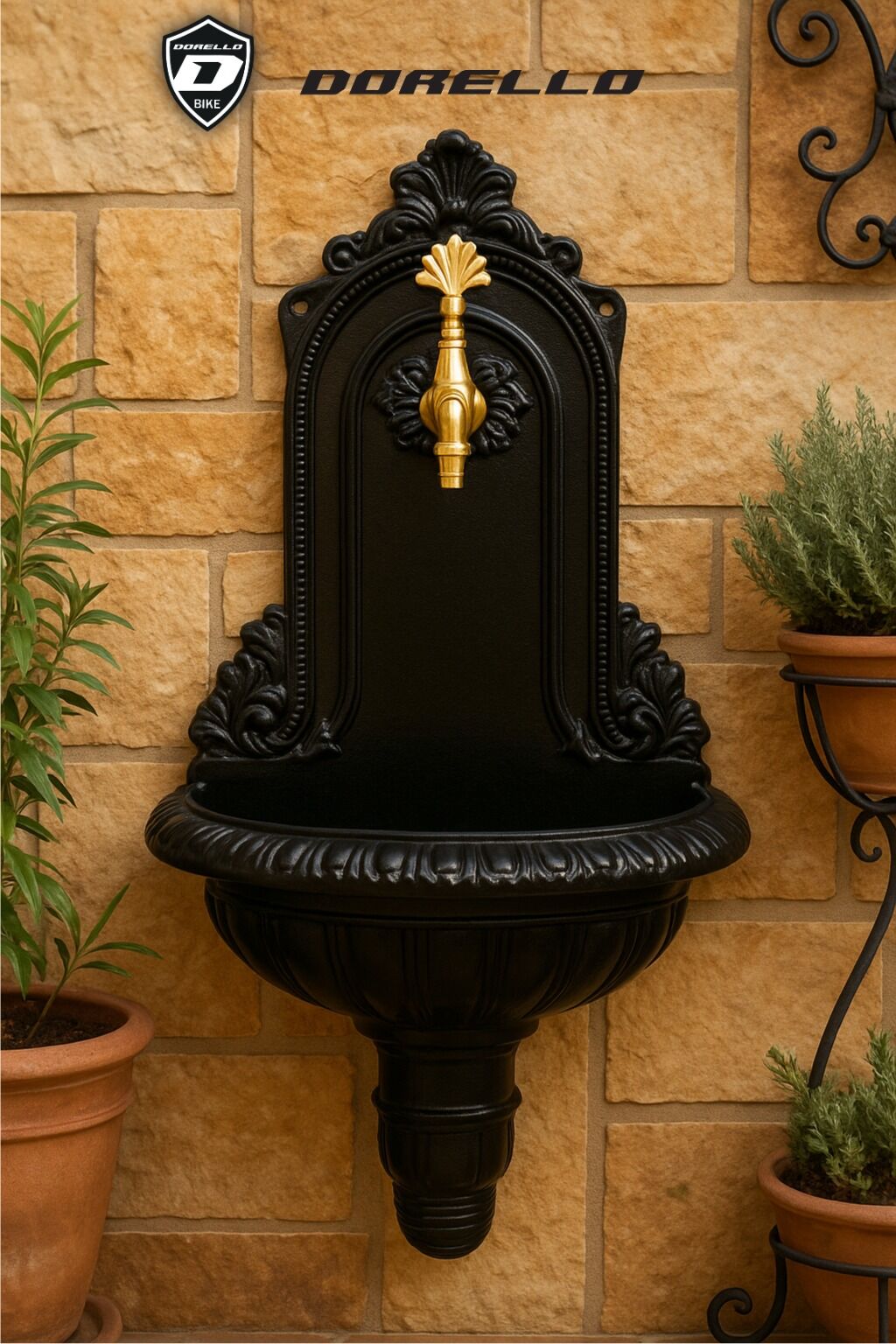 Dorello dokum cesme -Döküm Çeşme - Boyalı çeşme - Bahçe çeşmesi - Musluklu çeşme - dorello