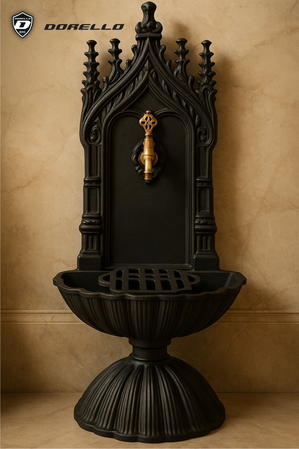 Dorello dokum cesme -Döküm Çeşme - Boyalı çeşme - Bahçe çeşmesi - Musluklu çeşme - dorelloistiridye