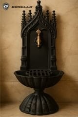 Dekoratif döküm çeşme - Boyalı gövde - Bahçe kullanımı - Musluk hariç