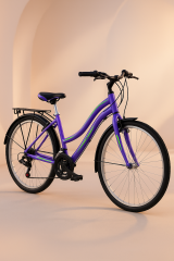 Dorello bisiklet 2650 model Dorello eflatun 26 jant camurluklı bagajlı sepetli model eflatun bisiklet  dorello