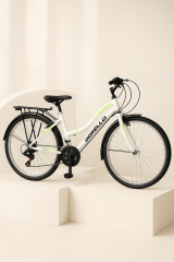 Dorello bisiklet 2650 model siyah 26 jant camurluklı bagajlı sepetli model beyaz bisiklet  dorello