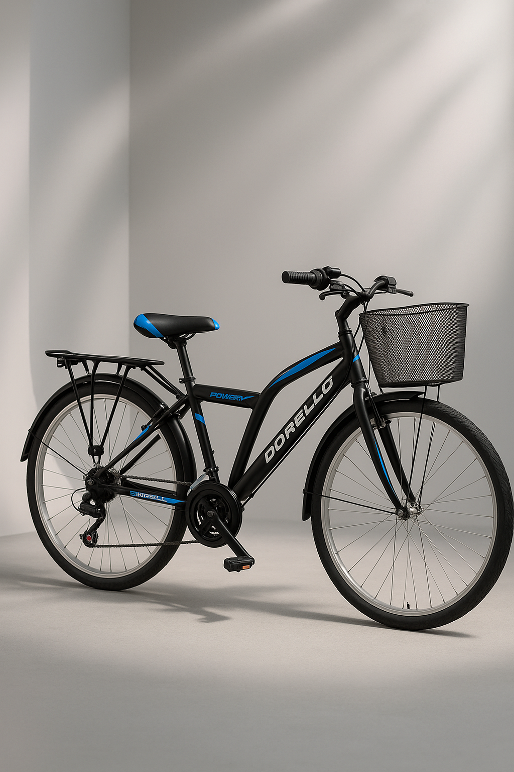 Dorello bisiklet 2650 model siyah 26 jant camurluklı bagajlı sepetli model siyah bisiklet dorello d kadro