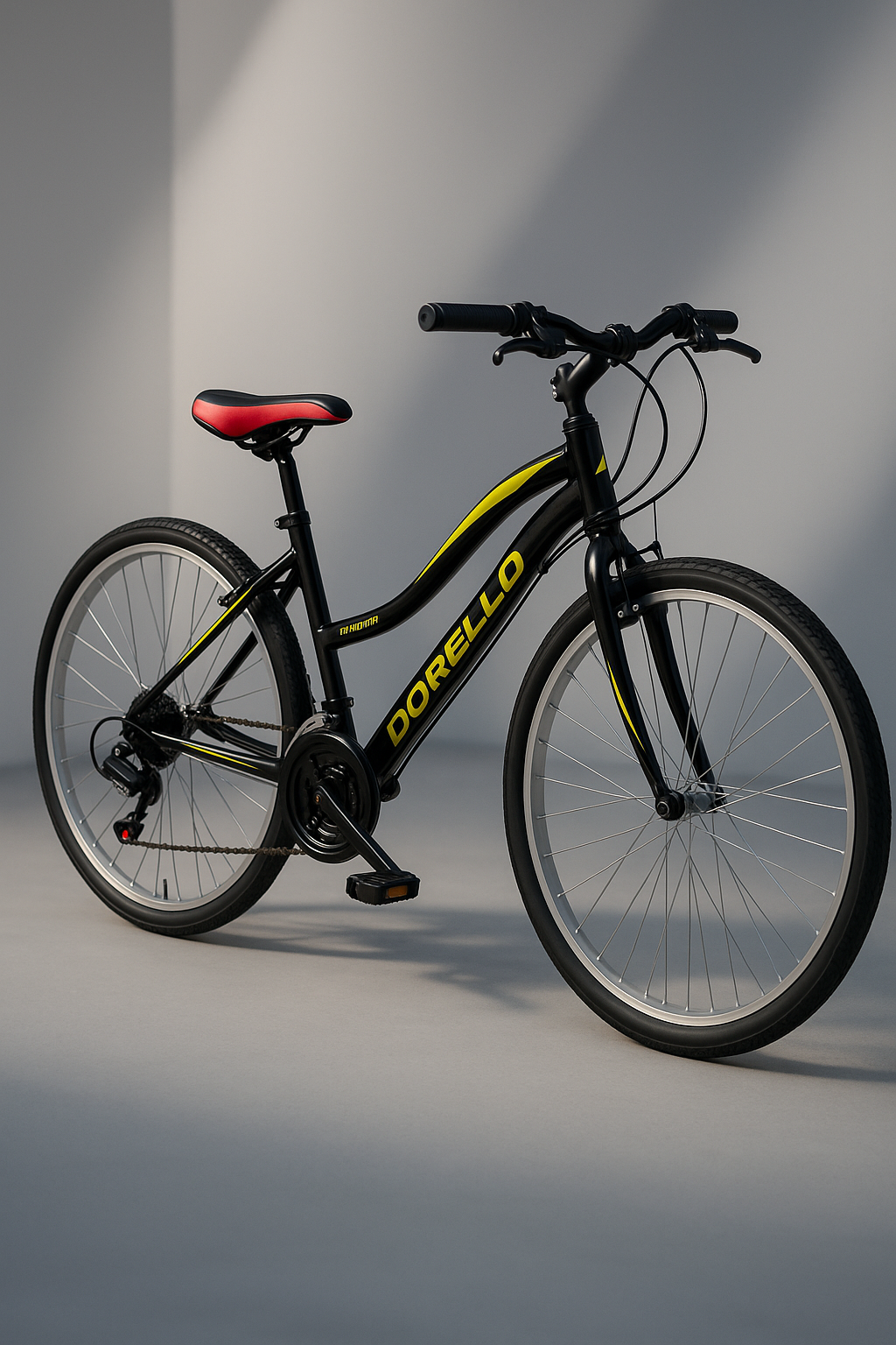 Dorello 26 Jant Siyah Sarı Vitesli Şehir Bisikleti – Hafif Kadro, Konforlu Sürüş