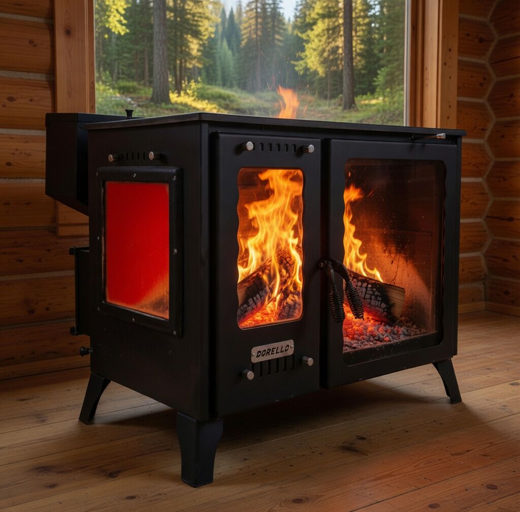 Pelet Soba Odun ve Kömür Yanar Fırınlı  Model