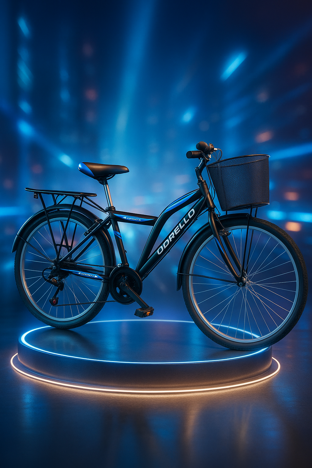 Dorello Bisiklet 26 Jant Şehir Bisikleti – Sepetli, Vitesli, Siyah Mavi Tasarım