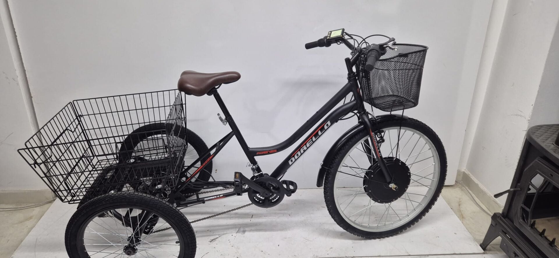 Dorello 48V 1000W 3 Tekerlek Elektrikli Cargo Bisiklet Pazar Bisikleti