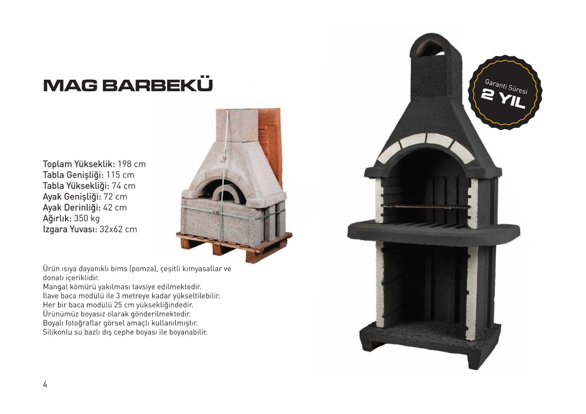 Outdoor Modular Concrete BBQ Grill – Heat-Resistant Pumice Stone Barbecue for Garden or Commercial Use