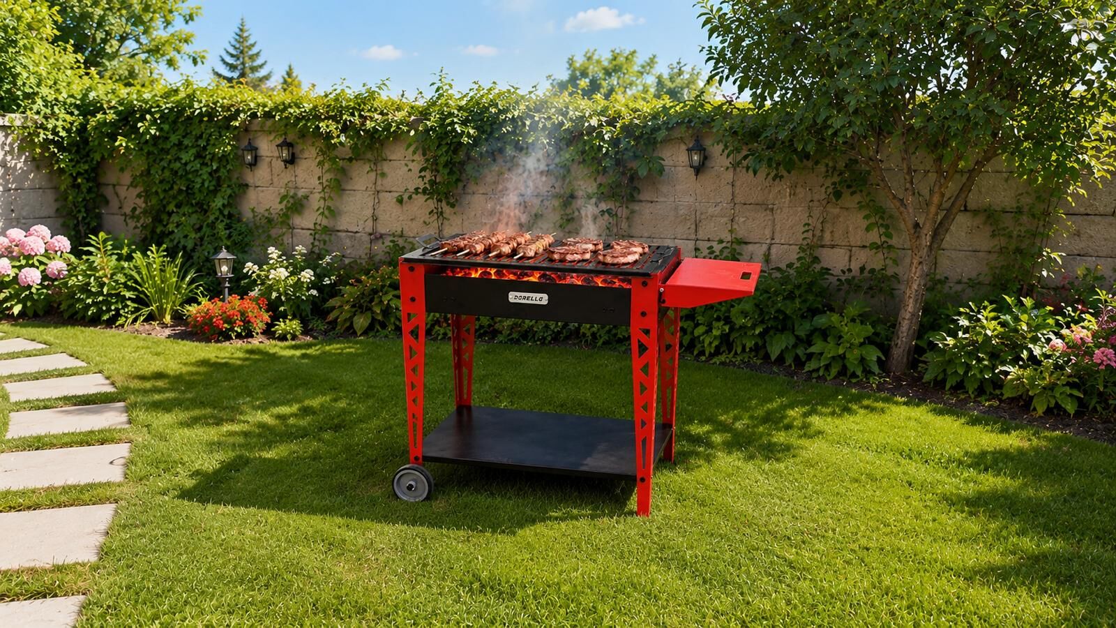 Dorello Tekerlekli Mangal – Bahçeniz İçin Pratik ve Şık Barbekü