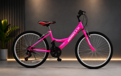 Dorello 24-Zoll-Citybike für Damen, Farbe Rosa