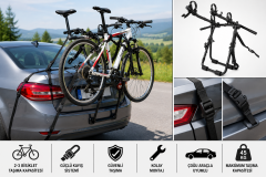 FAHRRADTRÄGER FÜR DEN HECKPLATZ DES AUTOS, BIETET PLATZ FÜR 3 FAHRRÄDER.