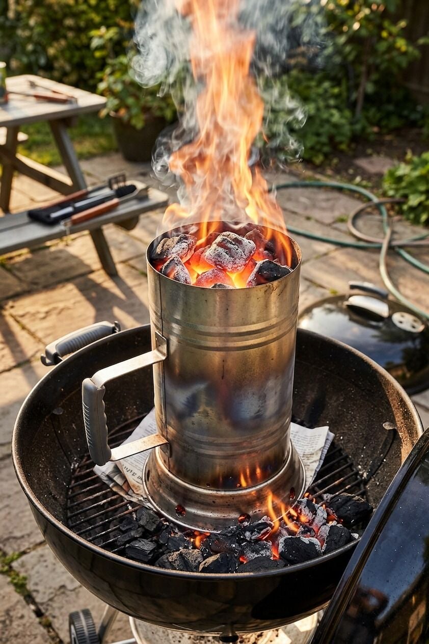 Mangal Kömürü Tutuşturucu Bacası – Hızlı ve Dumansız Kömür Yakma Haznesi – Barbekü, Mangal ve Kamp İçin Pratik Ateş Başlatıcı Dorello