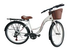 Dorello 26 Jant Alanya Bisiklet Sepetli Model Beyaz Renk