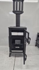 Pelet Camlı Kuzine Tipi Odun Sobası – Fırınlı, Yüksek Verimli