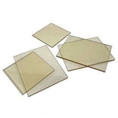 32 x 37 Yüksek Isıya Dayanıklı Şömine Kuzine Soba Camı 4 mm - Seramik Cam (Bal Rengi, Şeffaf)