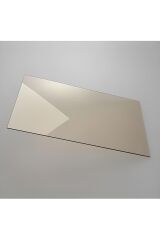 11.5 x 19.5 Yüksek Isıya Dayanıklı Şömine Kuzine Soba Camı 4 mm - Seramik Cam (Bal Rengi, Şeffaf )