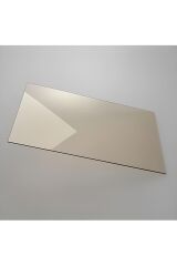 40 x 73  Yüksek Isıya Dayanıklı Şömine Kuzine Soba Camı 4 mm - Seramik Cam (Bal Rengi, Şeffaf )