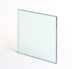 24.5 x 21.5  Yüksek Isıya Dayanıklı Şömine Kuzine Soba Camı 4 mm - Seramik Cam (Bal Rengi, Şeffaf )