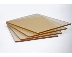 23 x 14 Yüksek Isıya Dayanıklı Şömine Kuzine Soba Camı 4 mm - Seramik Cam (Bal Rengi, Şeffaf)