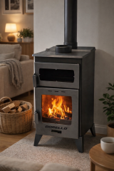 Der Dorello Pellet-Ofen mit Backofen ist ein Blechofen.